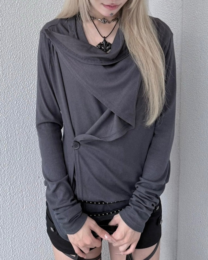 受注制【nmtc+】Layered Drape Cardigan