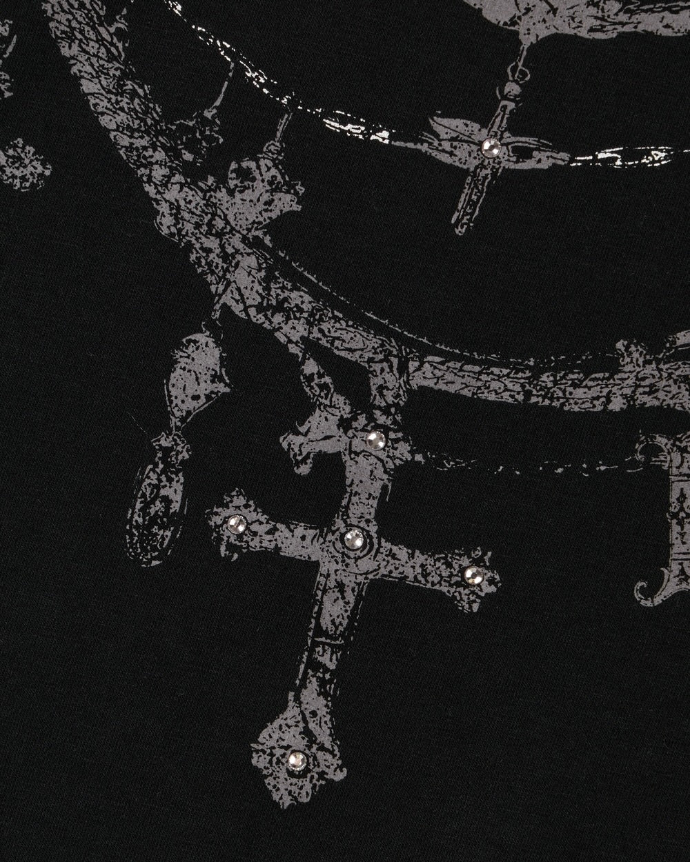 【AAKAM】Gothic Chain Printed Long Sleeve