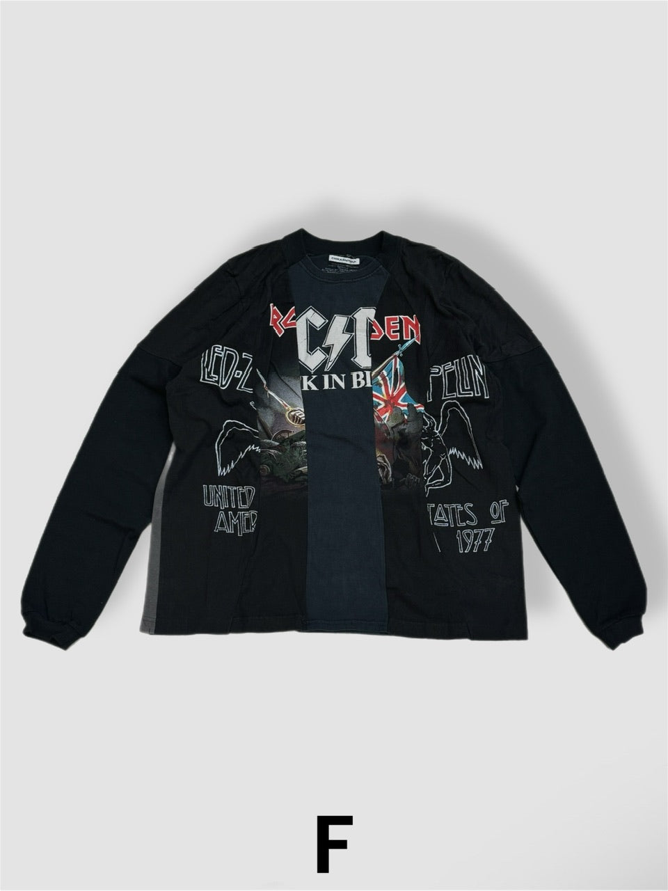 【Re +】cutting switch long sleeve (black)