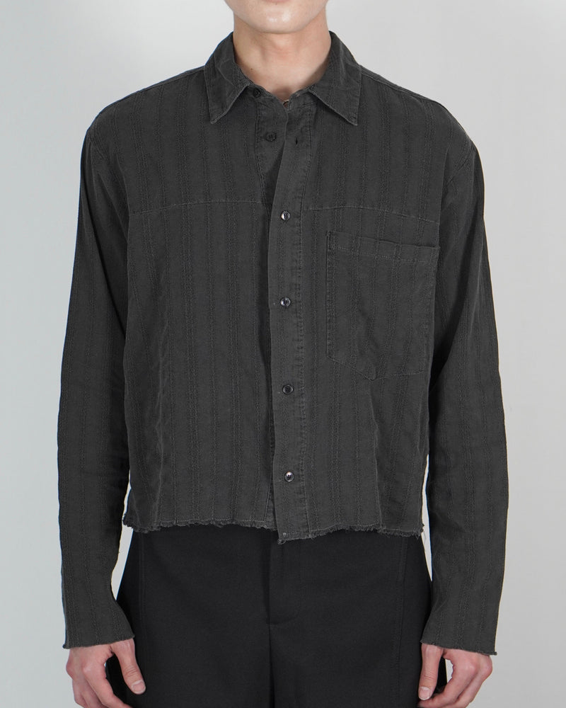 受注制【Chikashitsu +】pigment cut off shirt (2color)