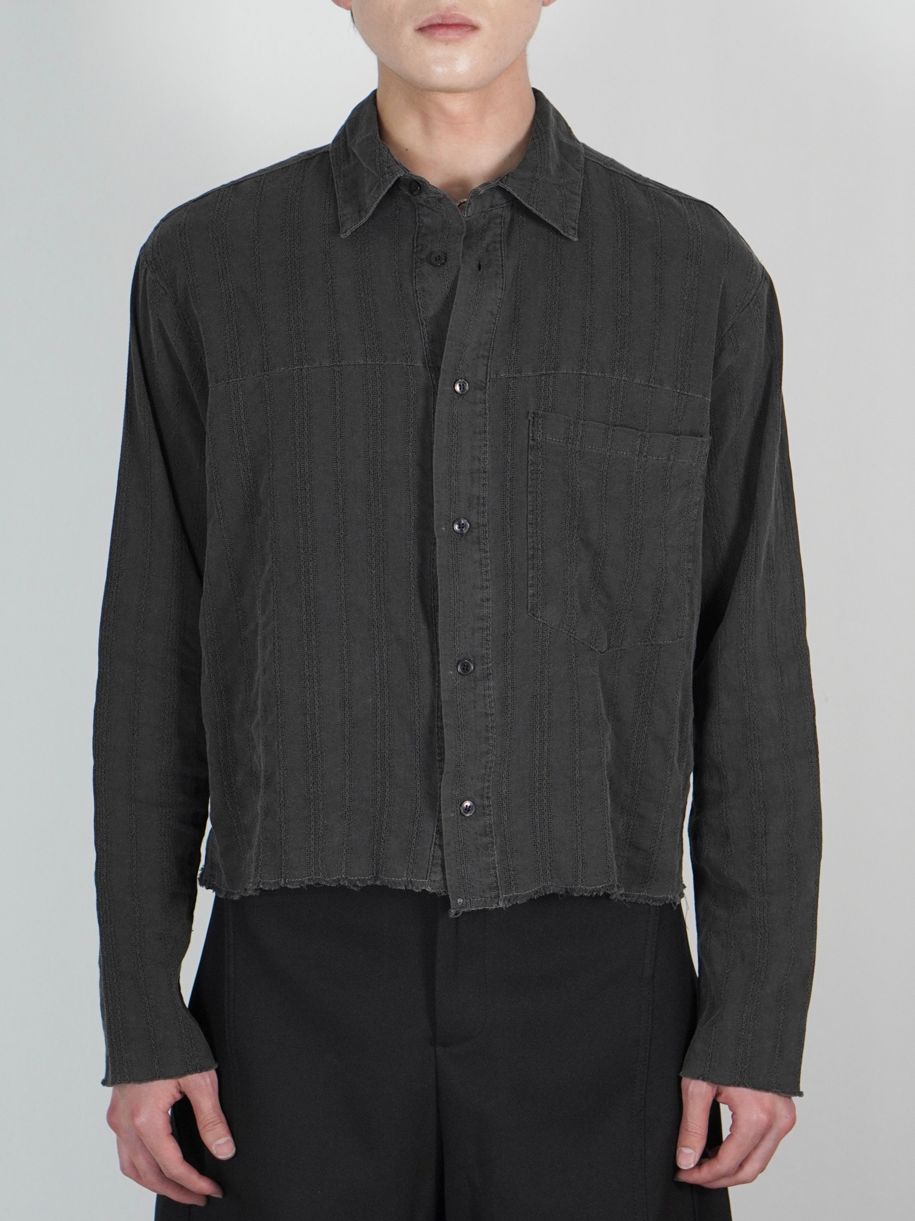 4/24 20:00発売 受注制【Chikashitsu +】pigment cut off shirt (2color)