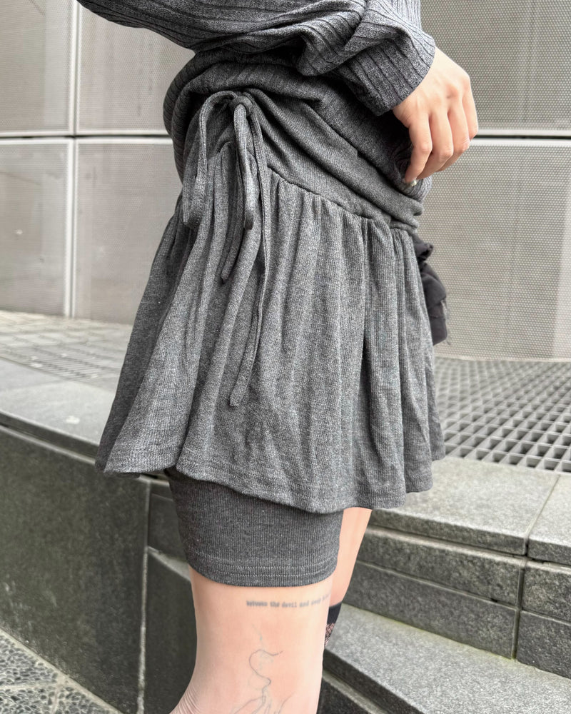 名古屋店WEB限定受注制【nmtc+】drawstring leggings skirt (3color)