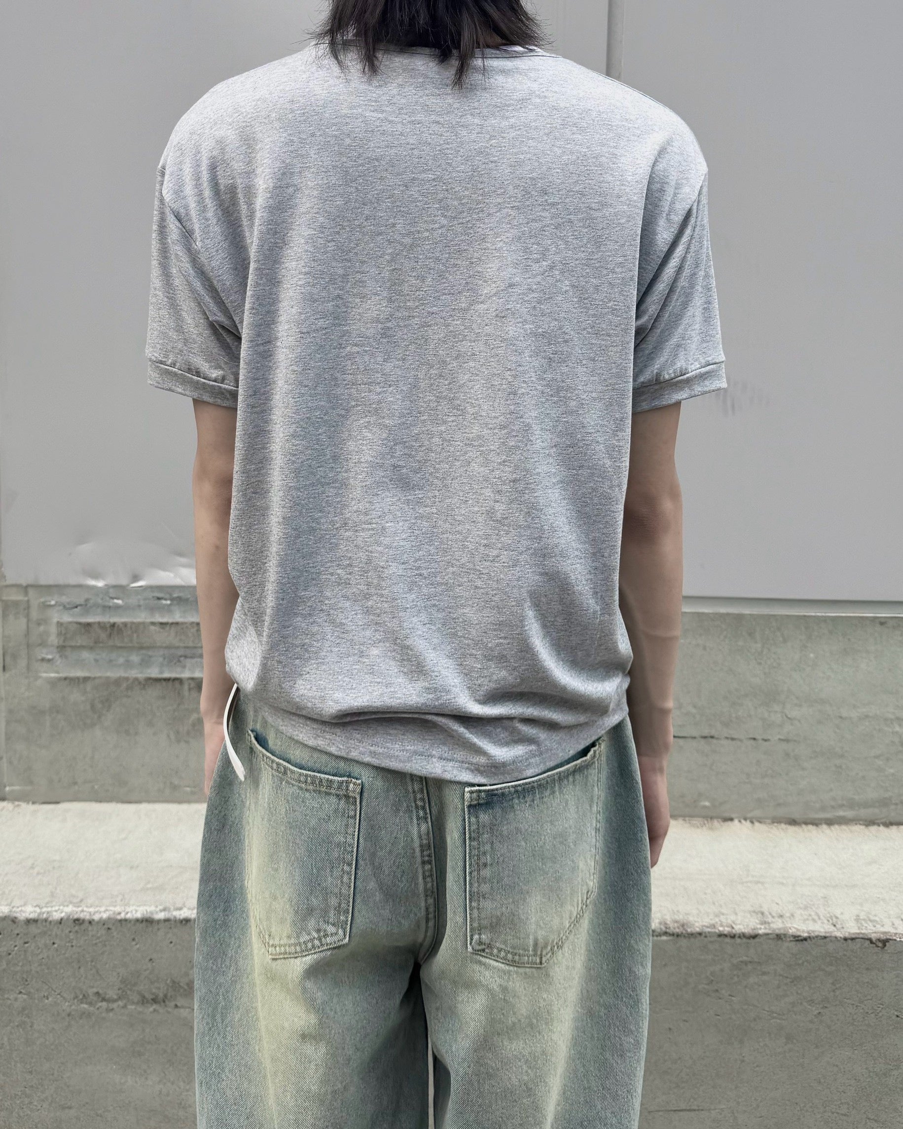 受注制【nmtc+】Cool Layered Henley Neck Tee (2color)
