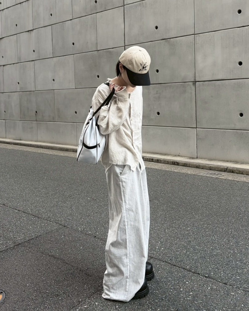 国際配送【LUV CODE】denim look wide pants (2color)
