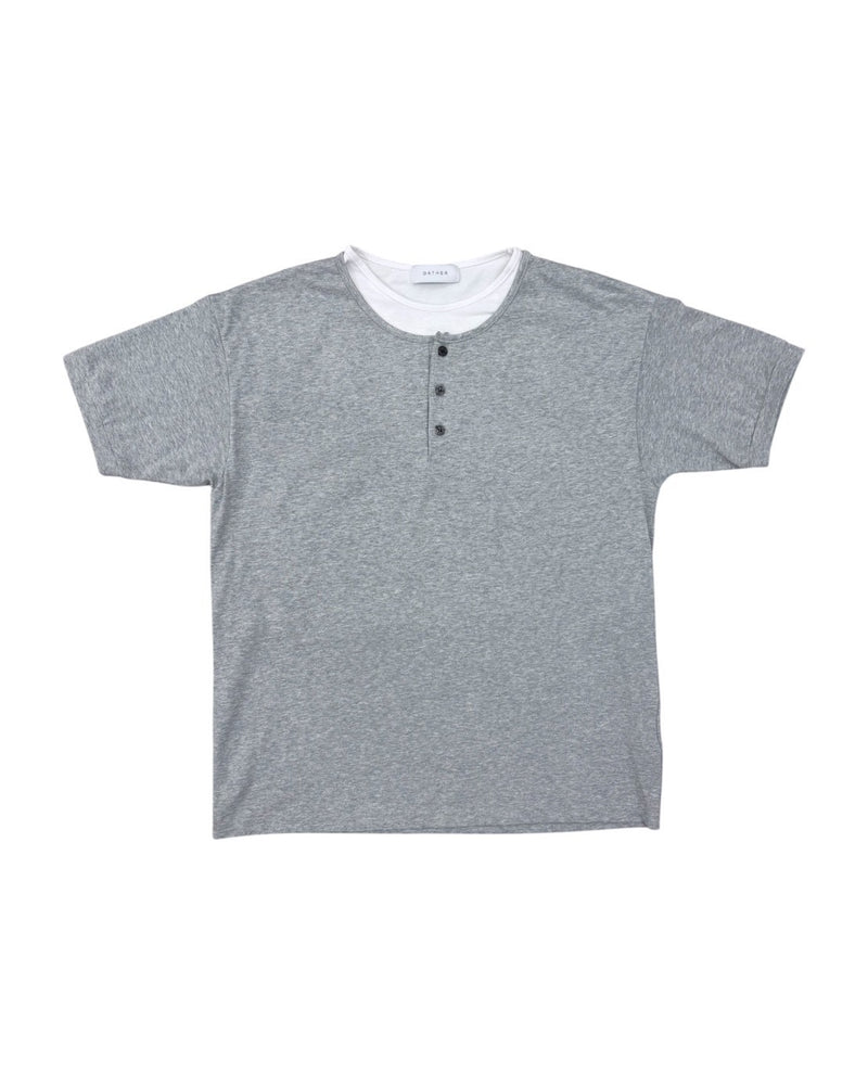 受注制【nmtc+】Cool Layered Henley Neck Tee (2color)