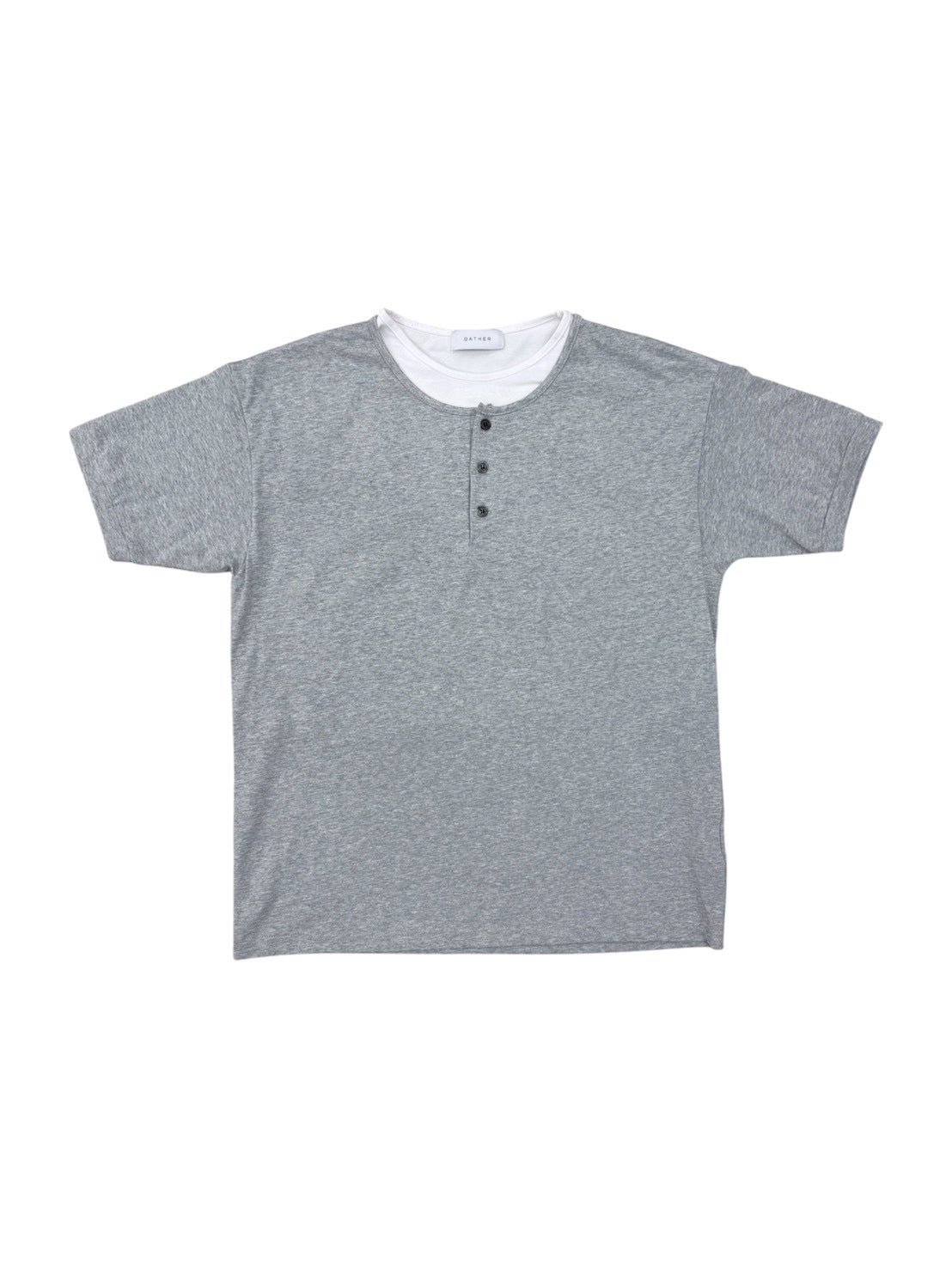 7/4 20:00発売 受注制【nmtc+】Cool Layered Henley Neck Tee (2color)