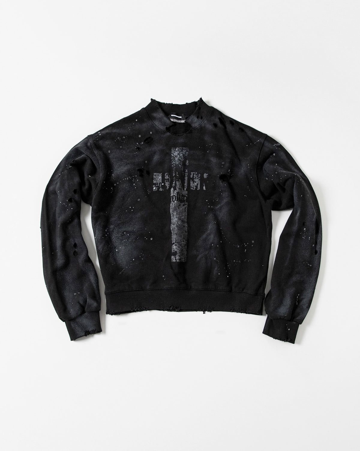 【roaringrad】Cross Damage Sweat Shirt
