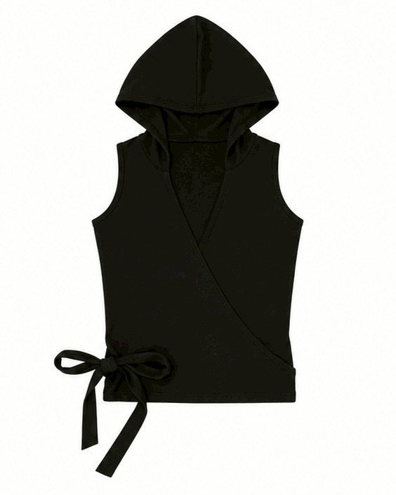 受注制【nmtc+】Hooded Wrap Sleeveless Top (2color)