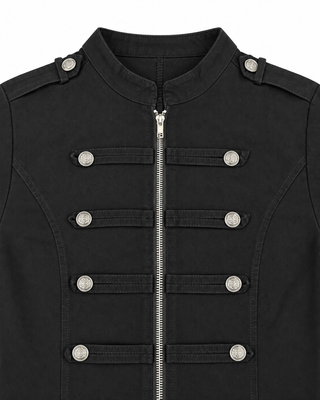 受注制【Never mind the XU】Napoleon grunge denim jacket (2color)