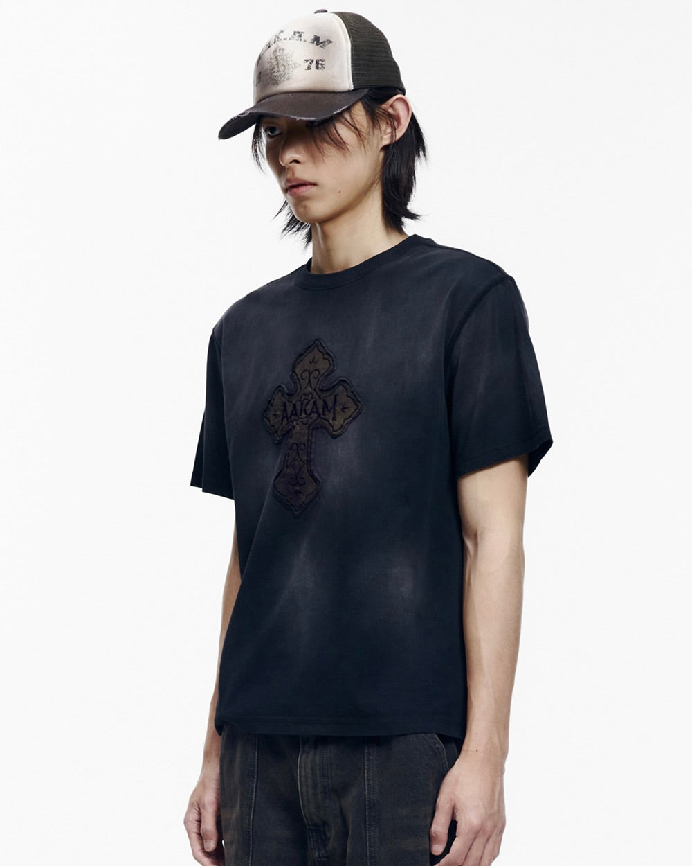 【AAKAM】Dust Fade CROS2 Half Top