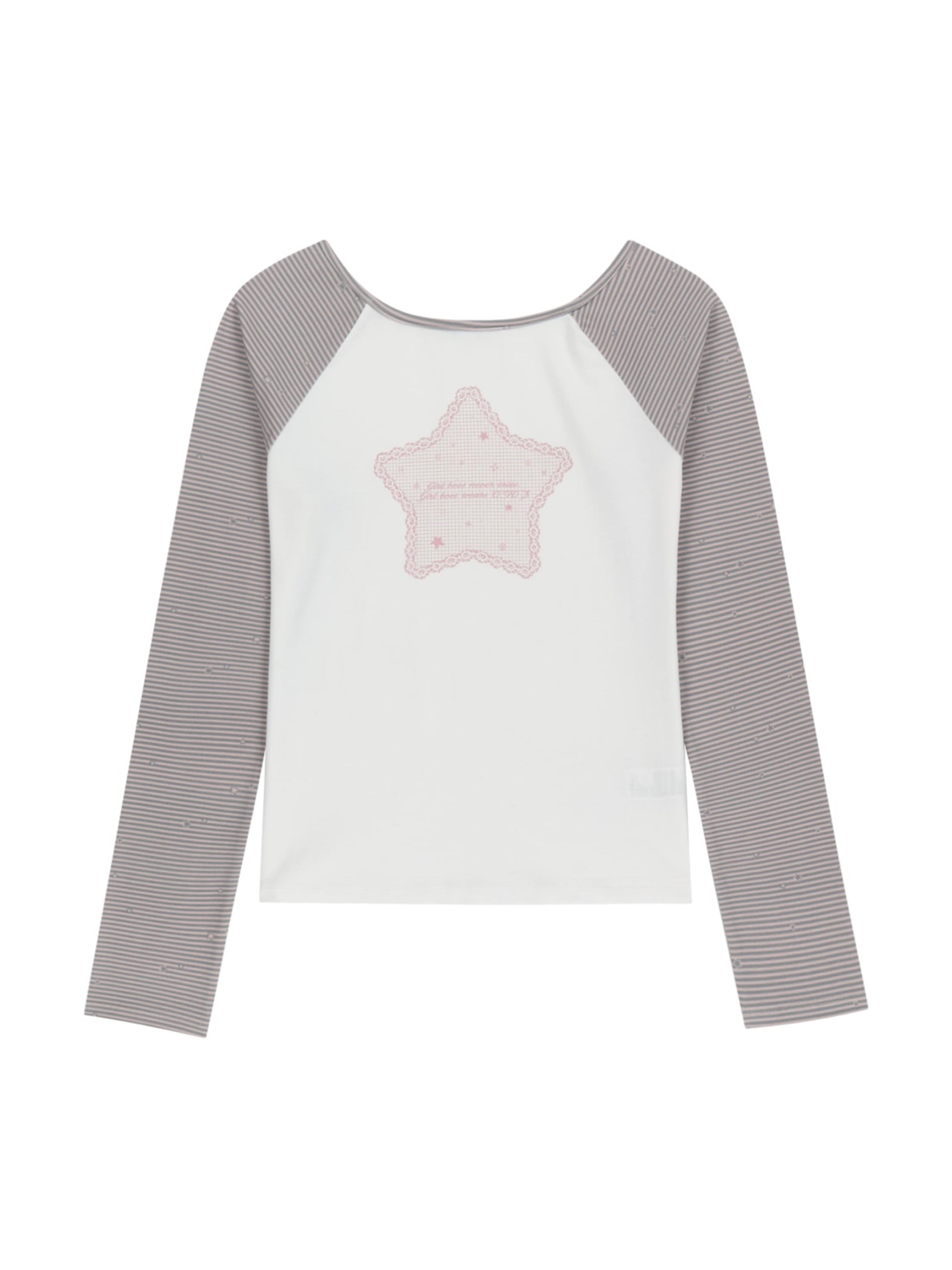 【OJOS】Stripe Raglan Long Sleeve