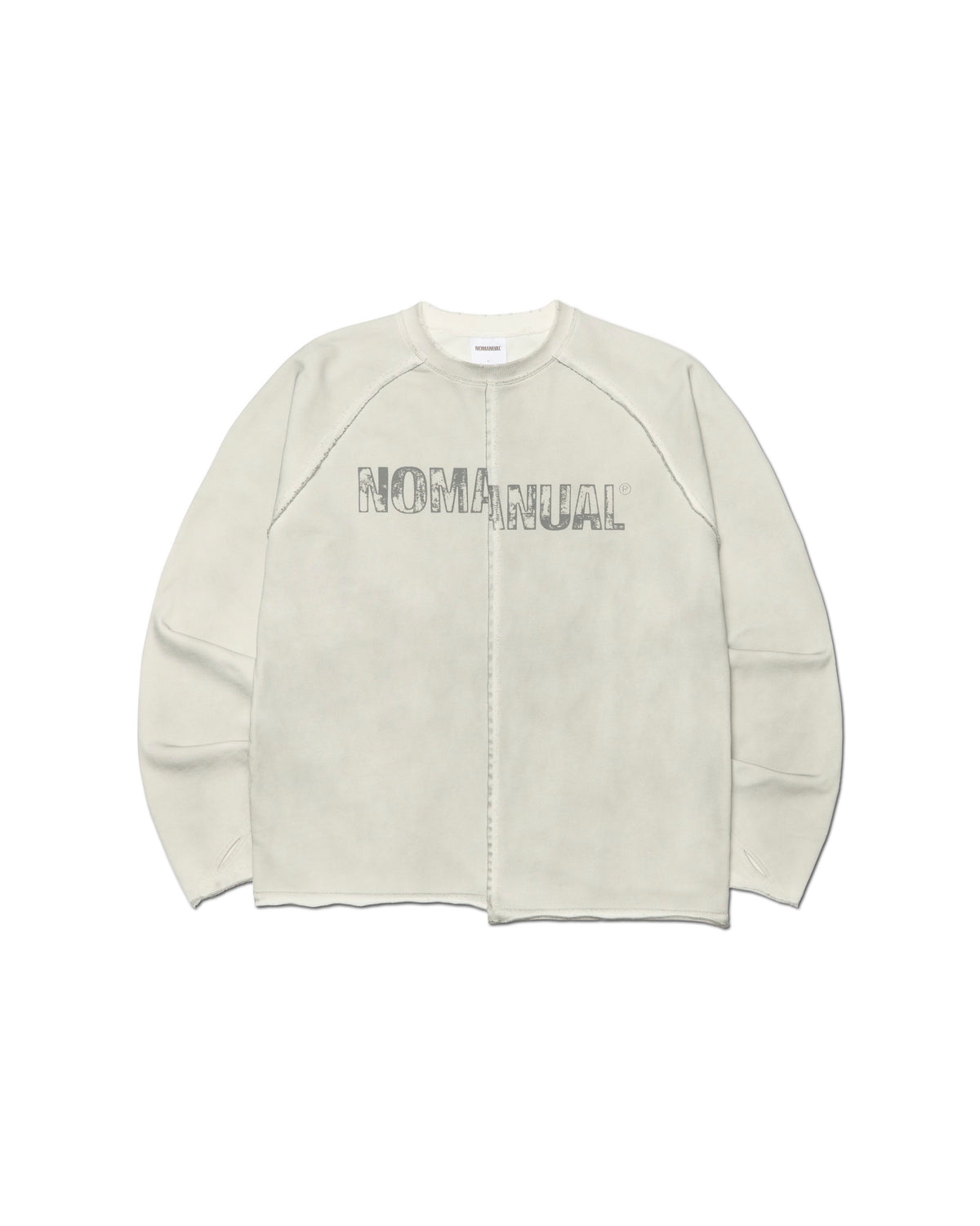 【NOMANUAL】RAW SPLIT LONG SLEEVE TEE