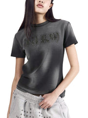 【AAKAM】Reverse Patch Waffle Half Top