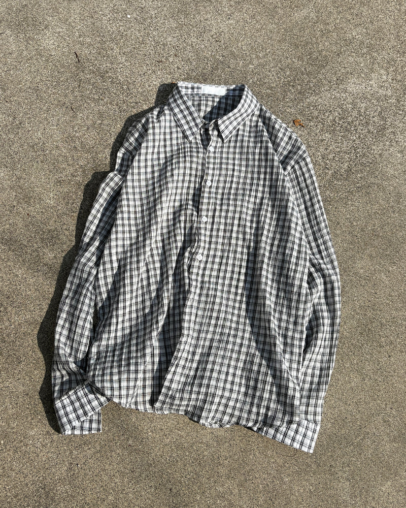 受注制【youll】sheer check shirt (3color)