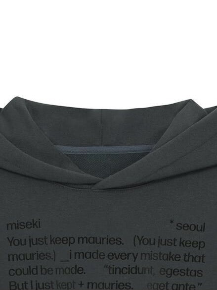 【Miseki seoul】Quote sweat hoodie