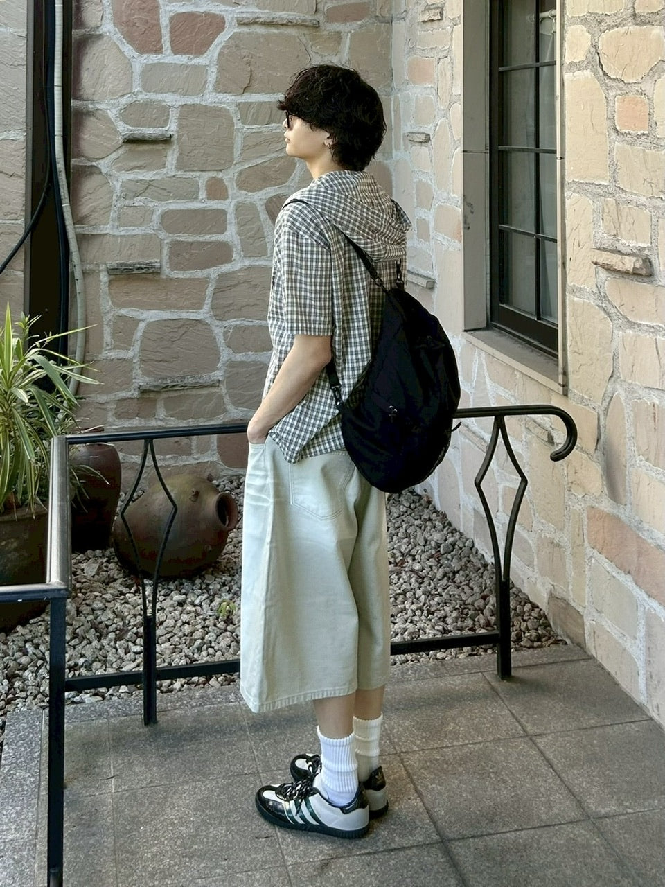 【youll】check shirt hoodie (2color)