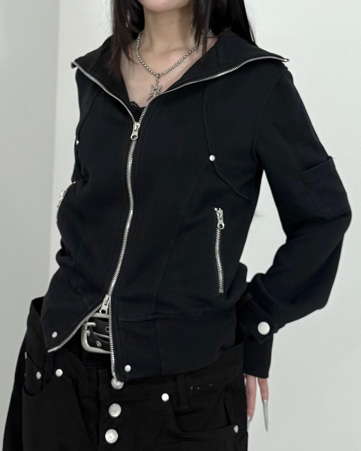 名古屋店WEB限定受注制【nmtc+】Rivet Panel Zip Jacket (2color)