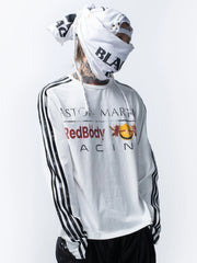 【F.V.V.O】Parody Logo Slim-Fit Long Sleeve Tee