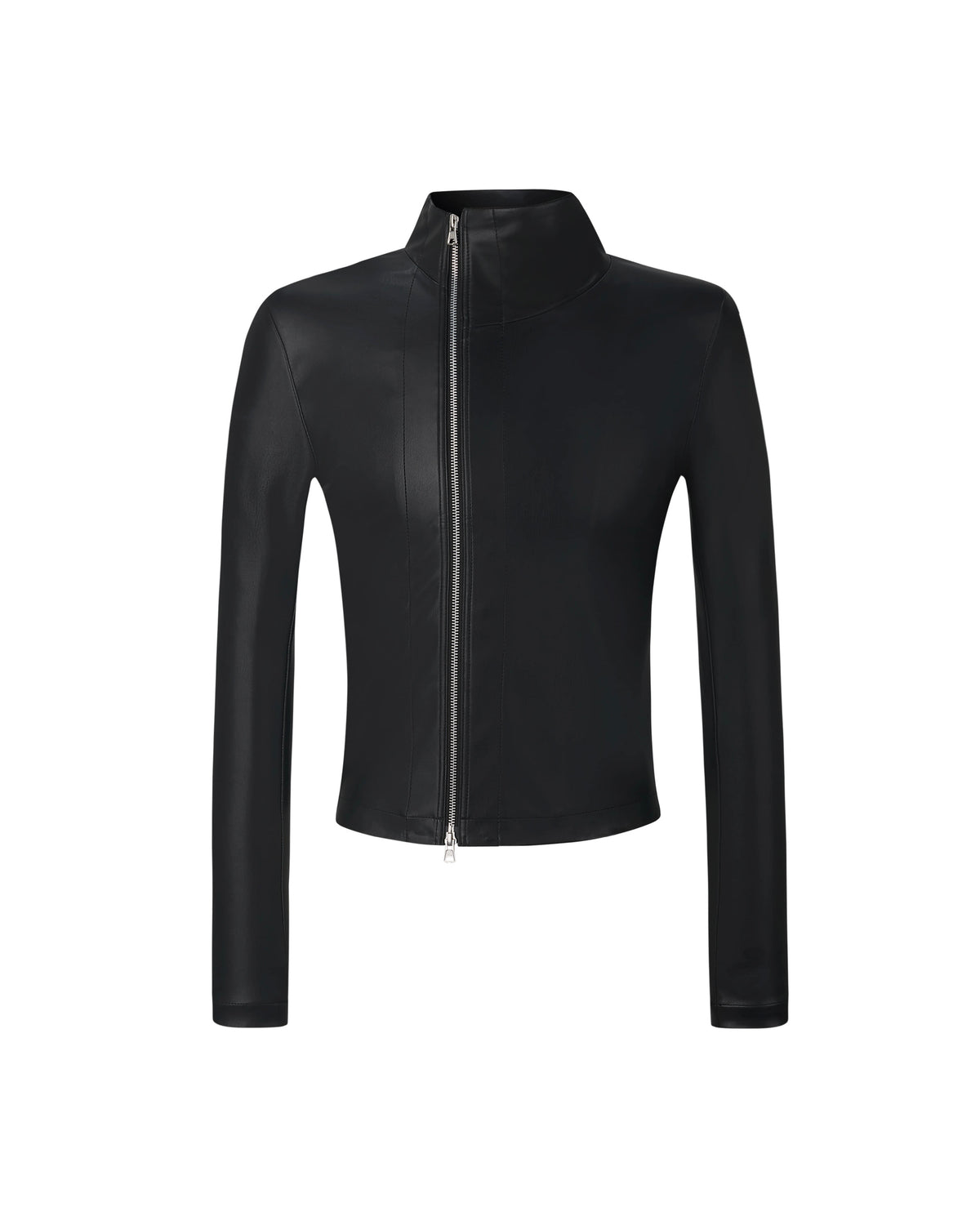 【LECYTO】Offset Leather Jacket