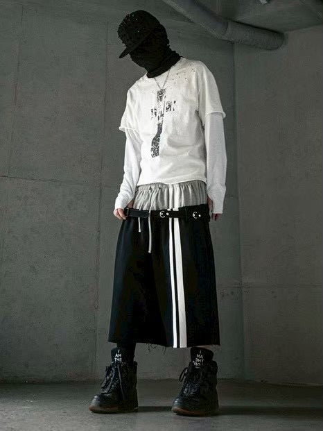 【roaringrad】Double Waist Bermuda Sweat Pants