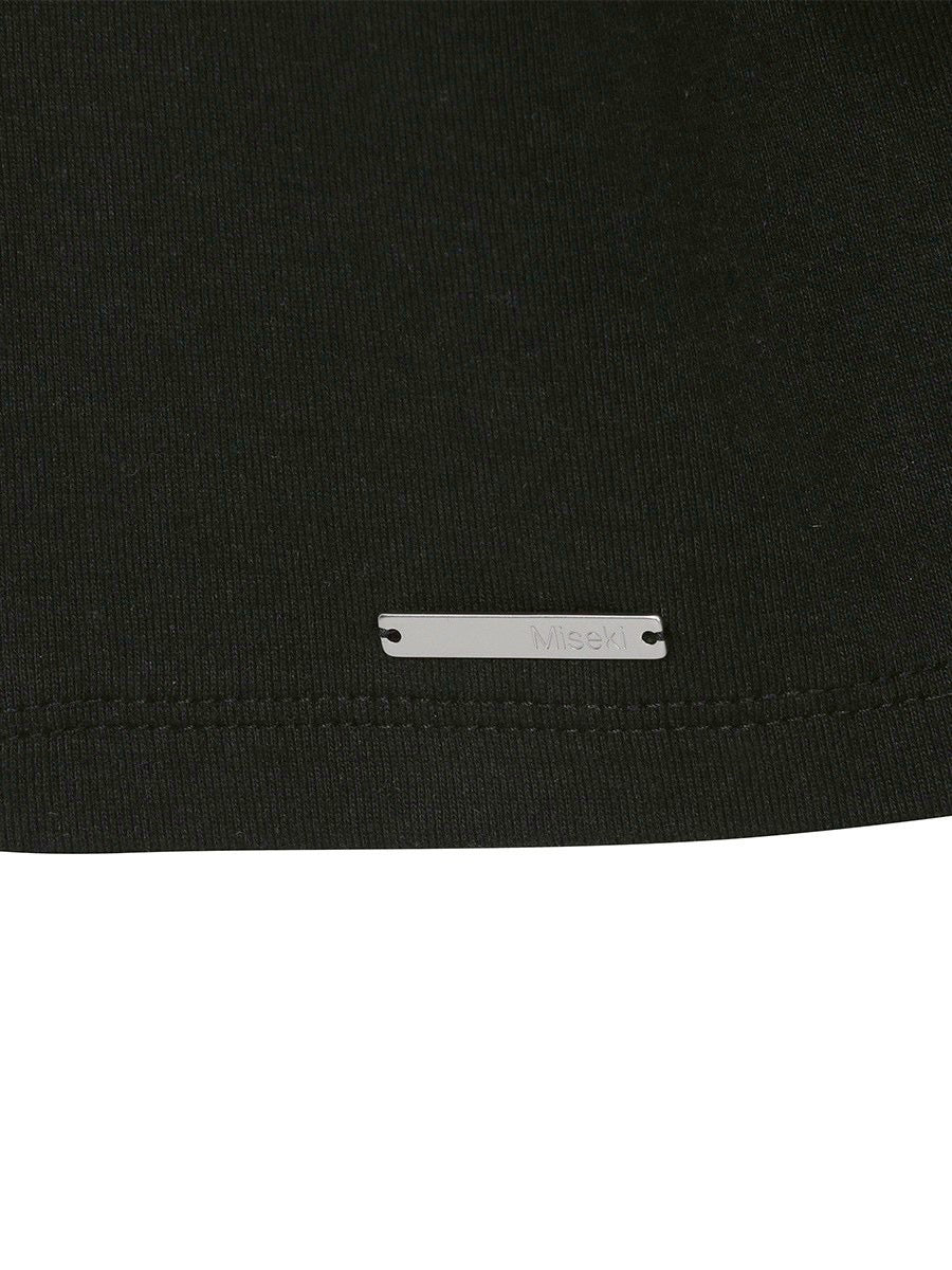 【Miseki seoul】Diagonal button Layered hoodie