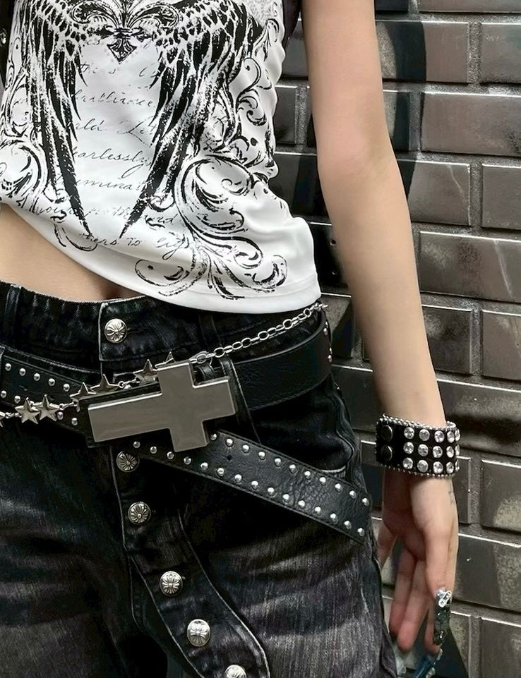 7/11 20:00発売 国際配送【BABY09】cross rhinestone bracelet (4color)