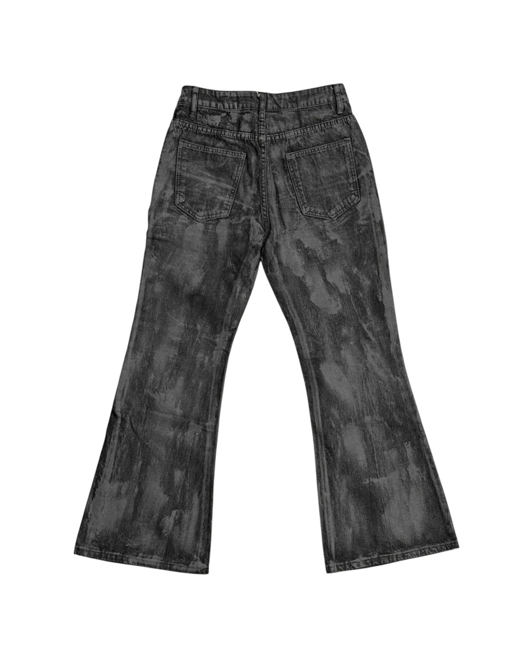 国際配送【Never mind the XU】vintage waxed flare denim pants