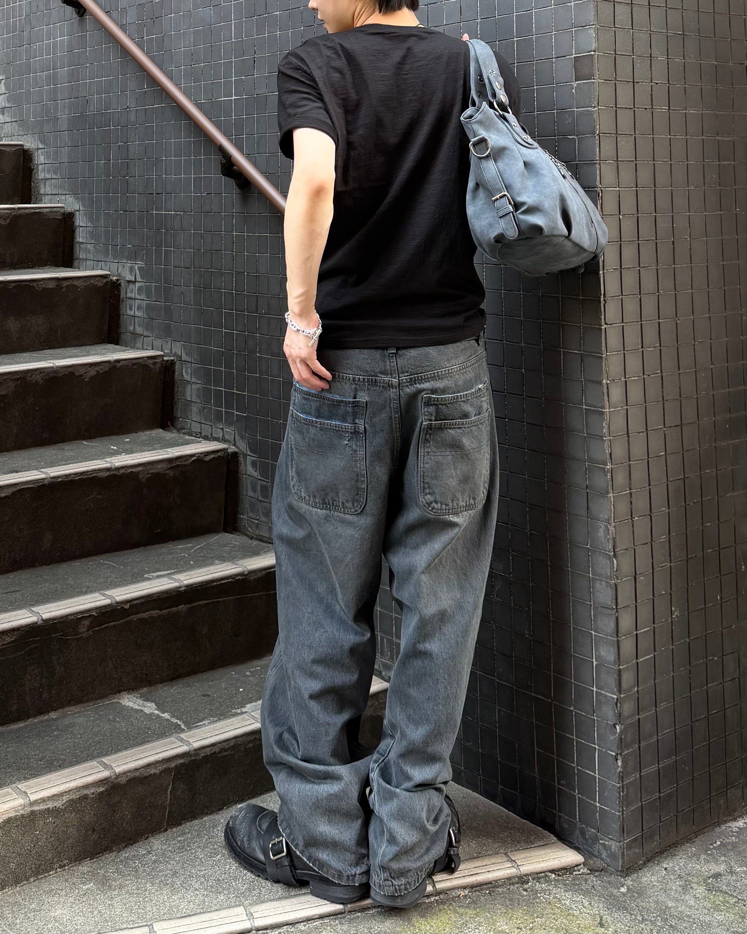 東京店WEB限定受注制【Chikashitsu +】slub v-neck tee (3color)