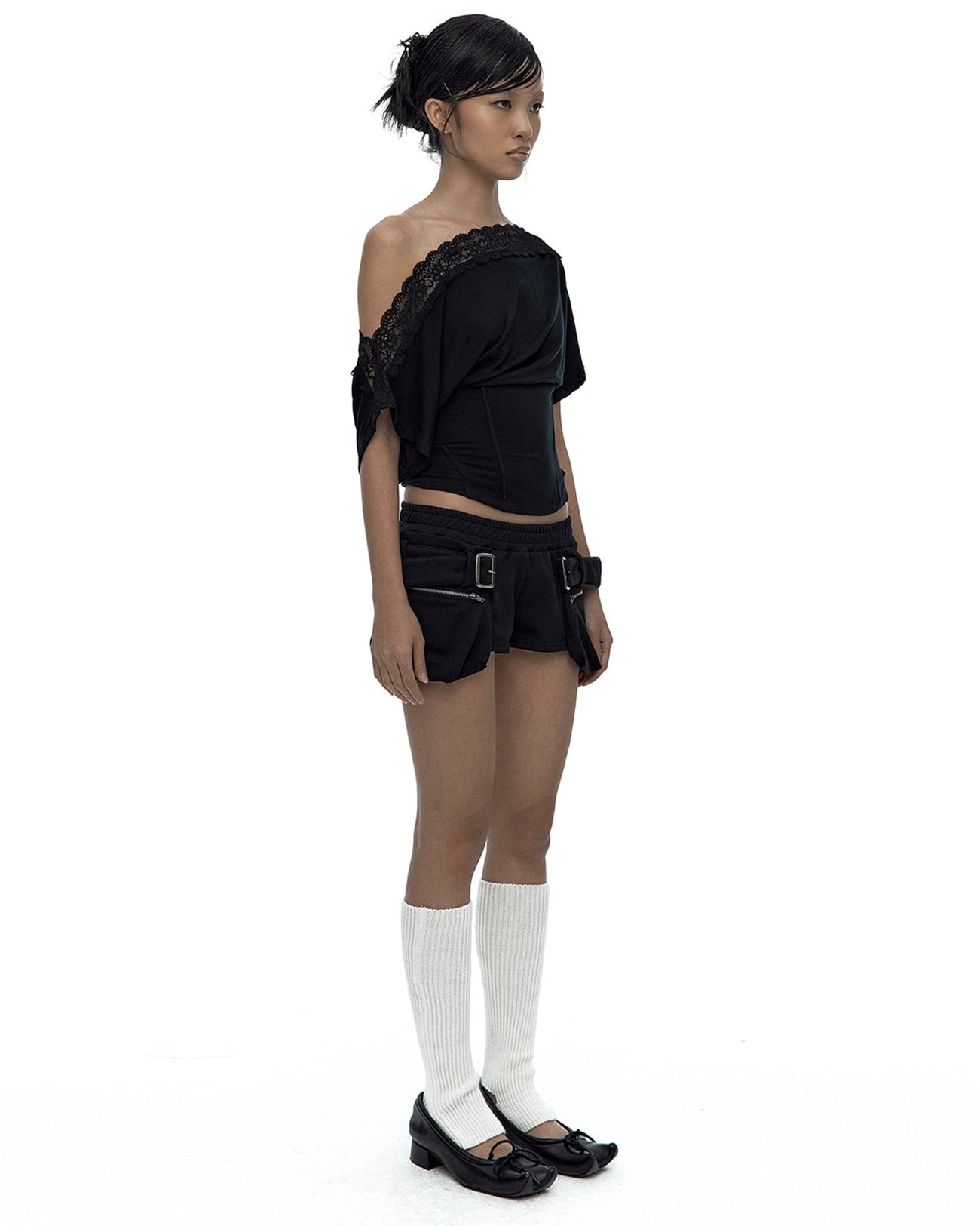 【Kashiko】Belted Pocket Shorts
