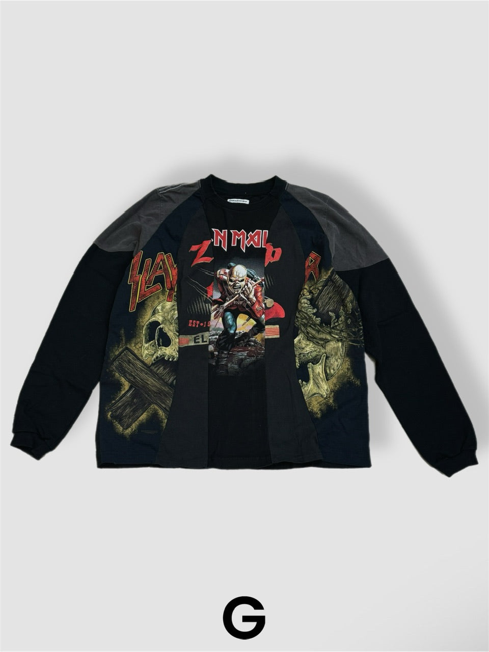 【Re +】cutting switch long sleeve (black)
