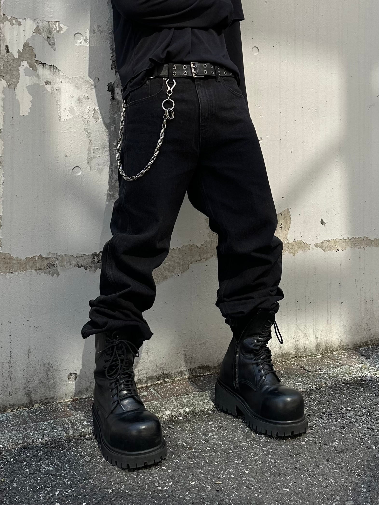 大阪店WEB限定受注制【Chikashitsu +】slim straight denim pants