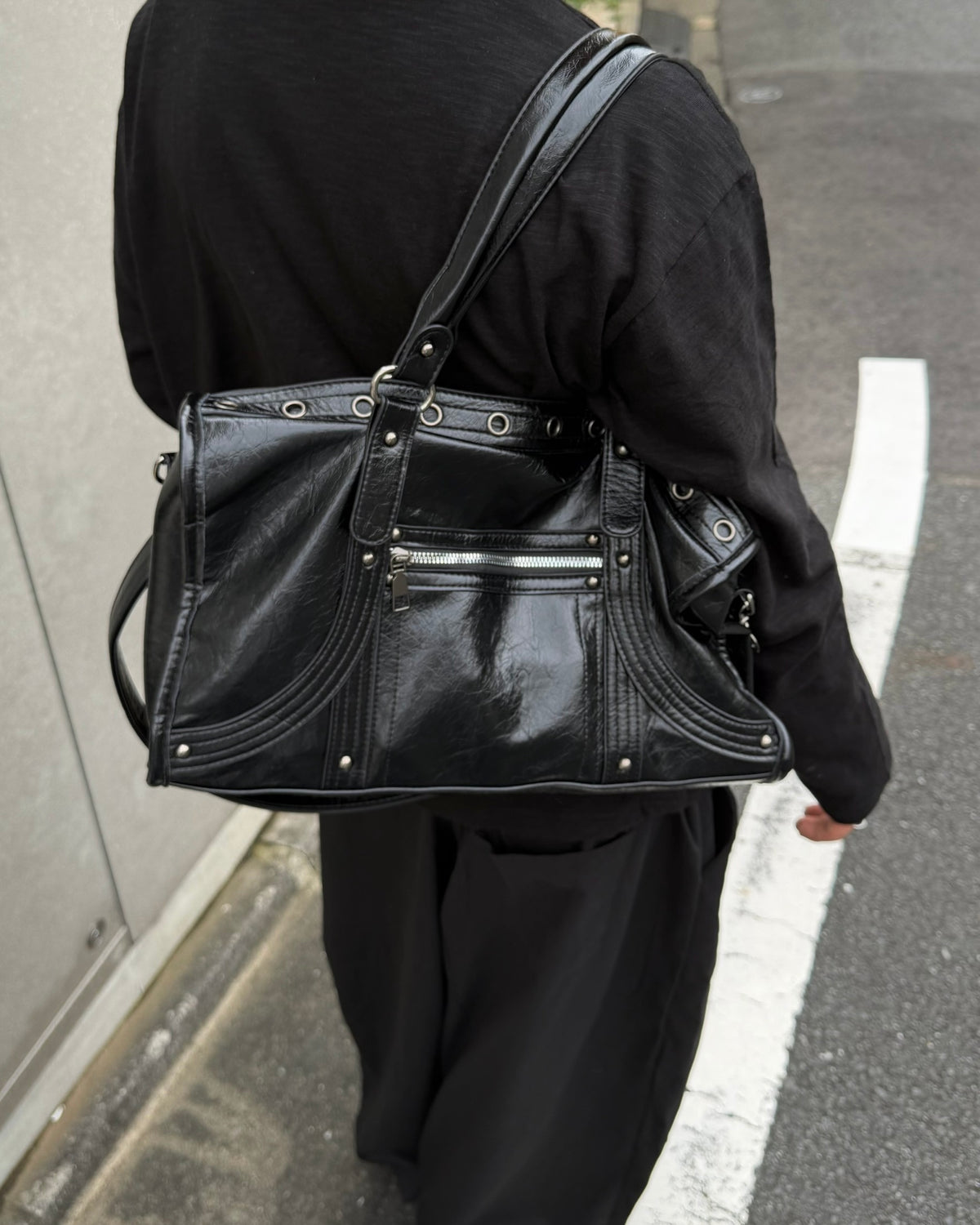 国際配送【RENOL】2way faux leather boston bag