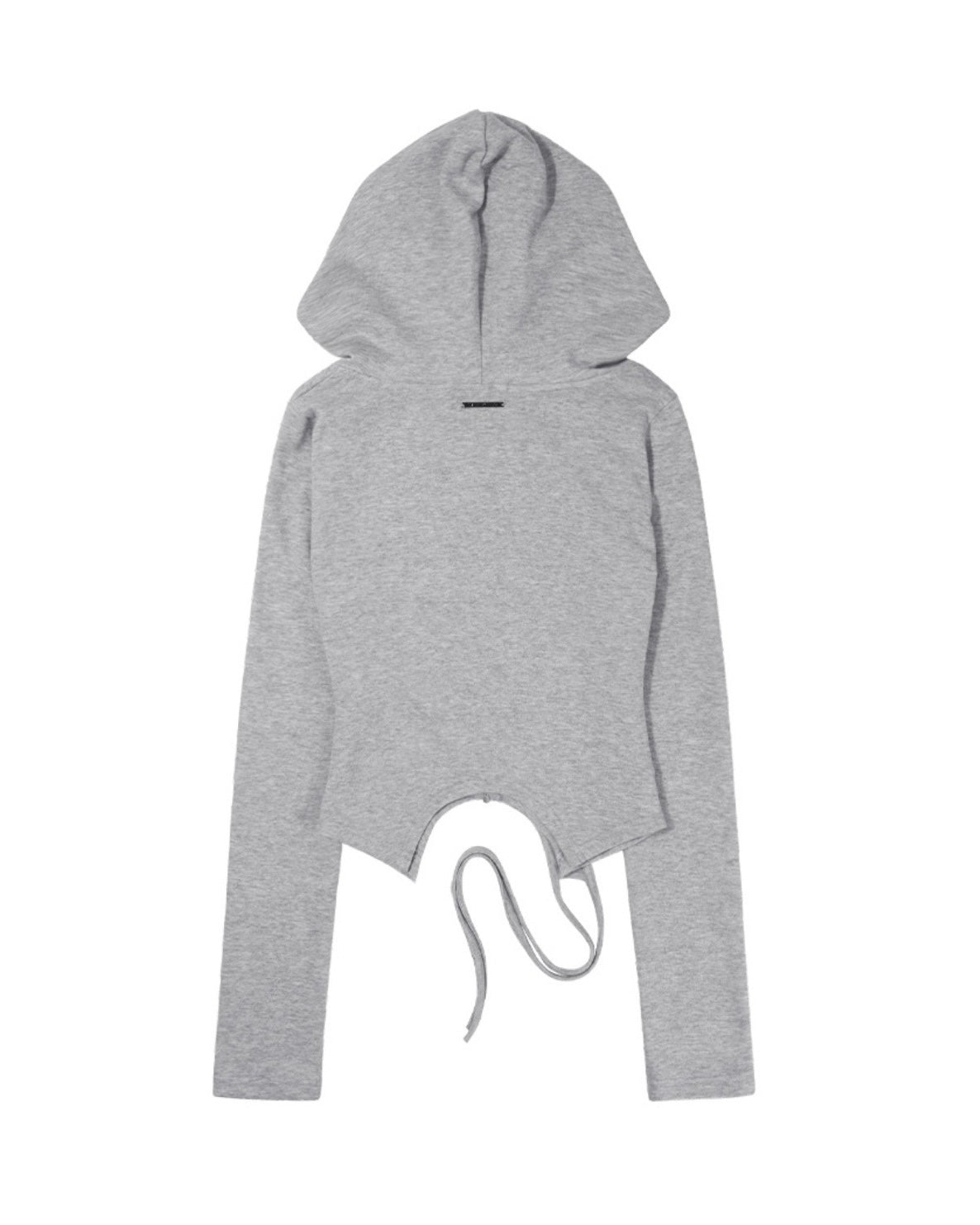 【FANCY CLUB】OVERLAY CROP HOODED ZIP-UP