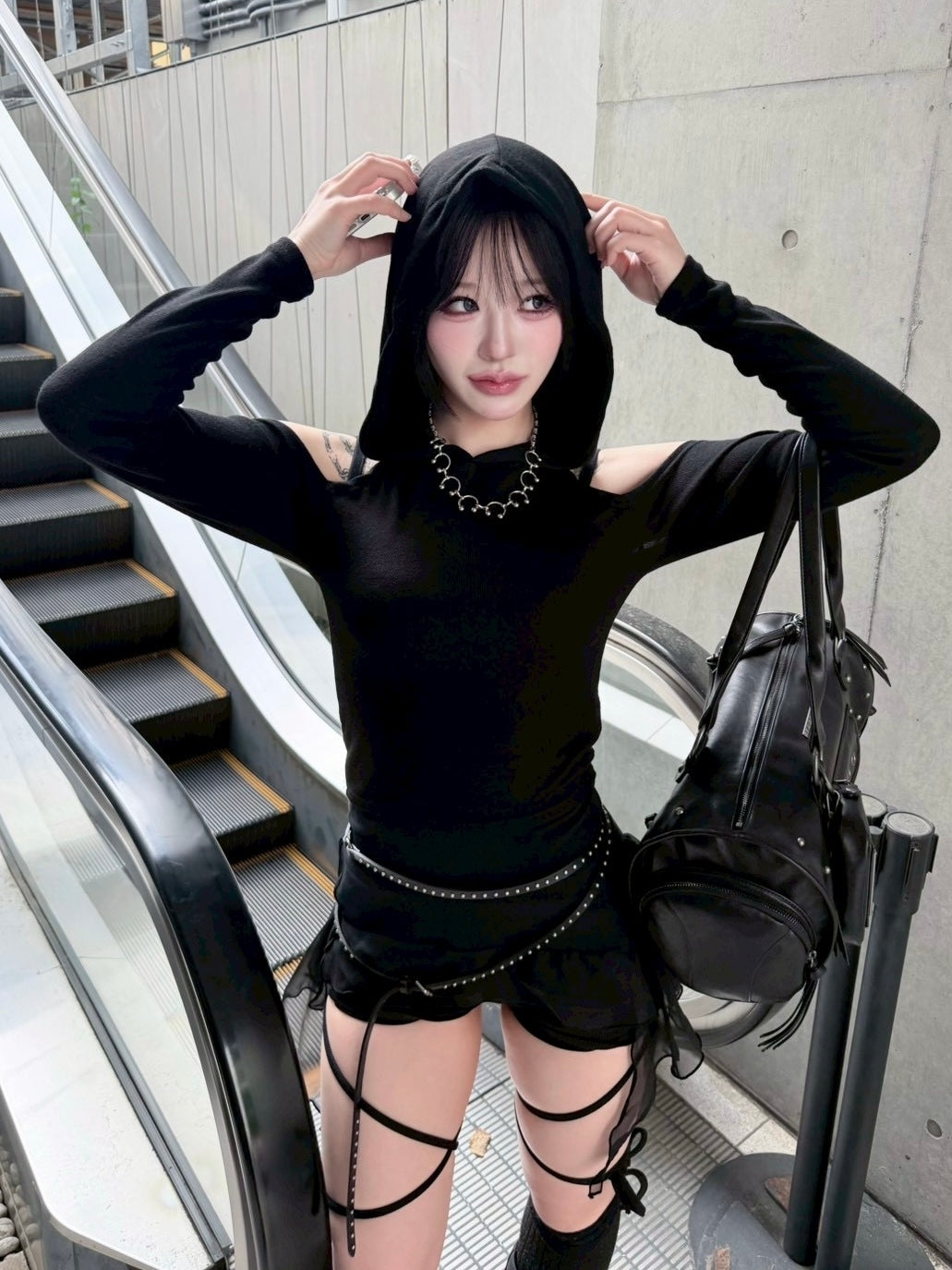 受注制【nmtc+】back slit hoodie (3color)