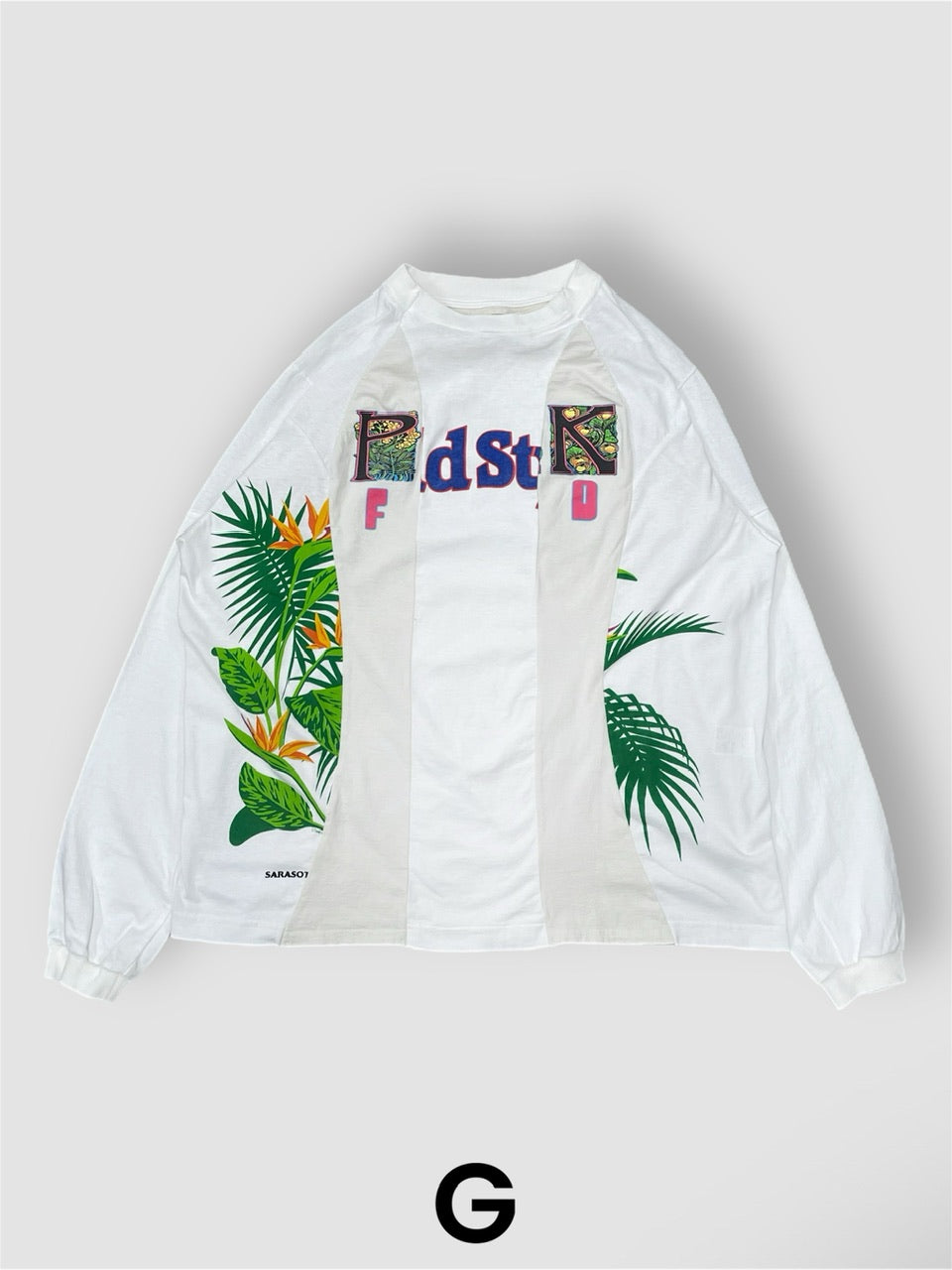 【Re +】cutting switch long sleeve (white)
