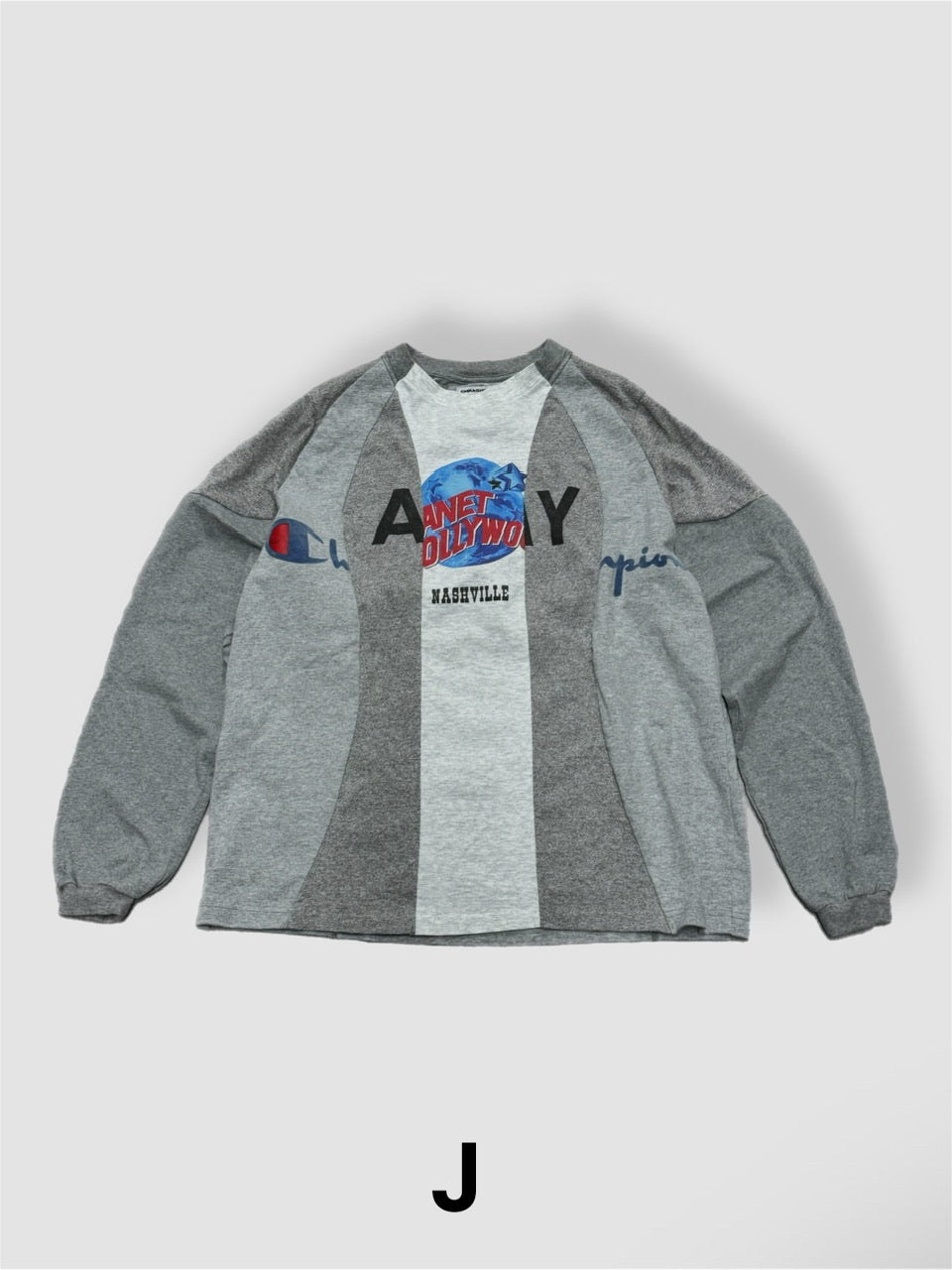 【Re +】cutting switch long sleeve (gray)