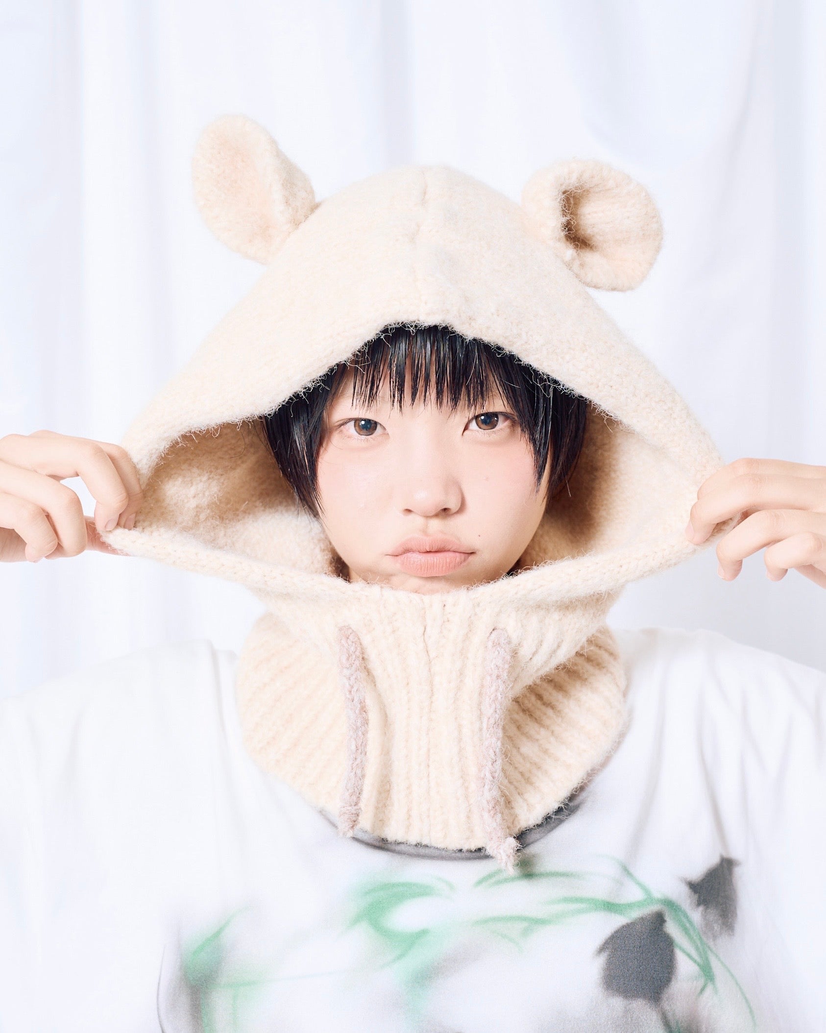 9/18 20:00 発売
国際配送【Nerd out XU】Kumasan Knit Balaclava