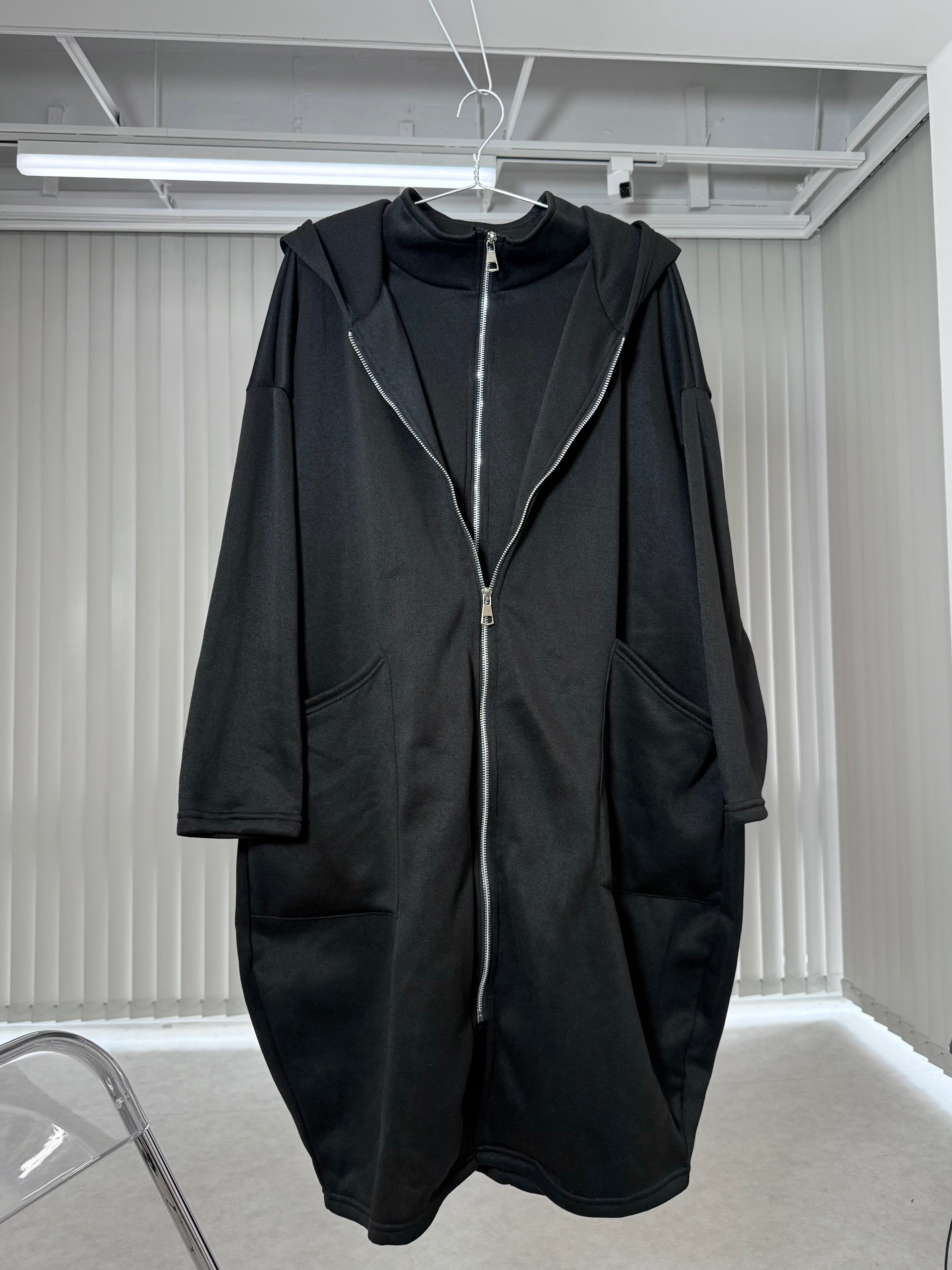 国際配送【Nerd out XU】big layered zip hoodie (2color) / 【ナードアウトエックスユー】ビックレイヤードジップフーディー