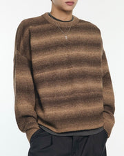 【NOMANUAL】CROPPED GRADATION KNIT