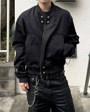 大阪店WEB限定受注制【Chikashitsu +】cropped heavy nylon MA-1 (2color)