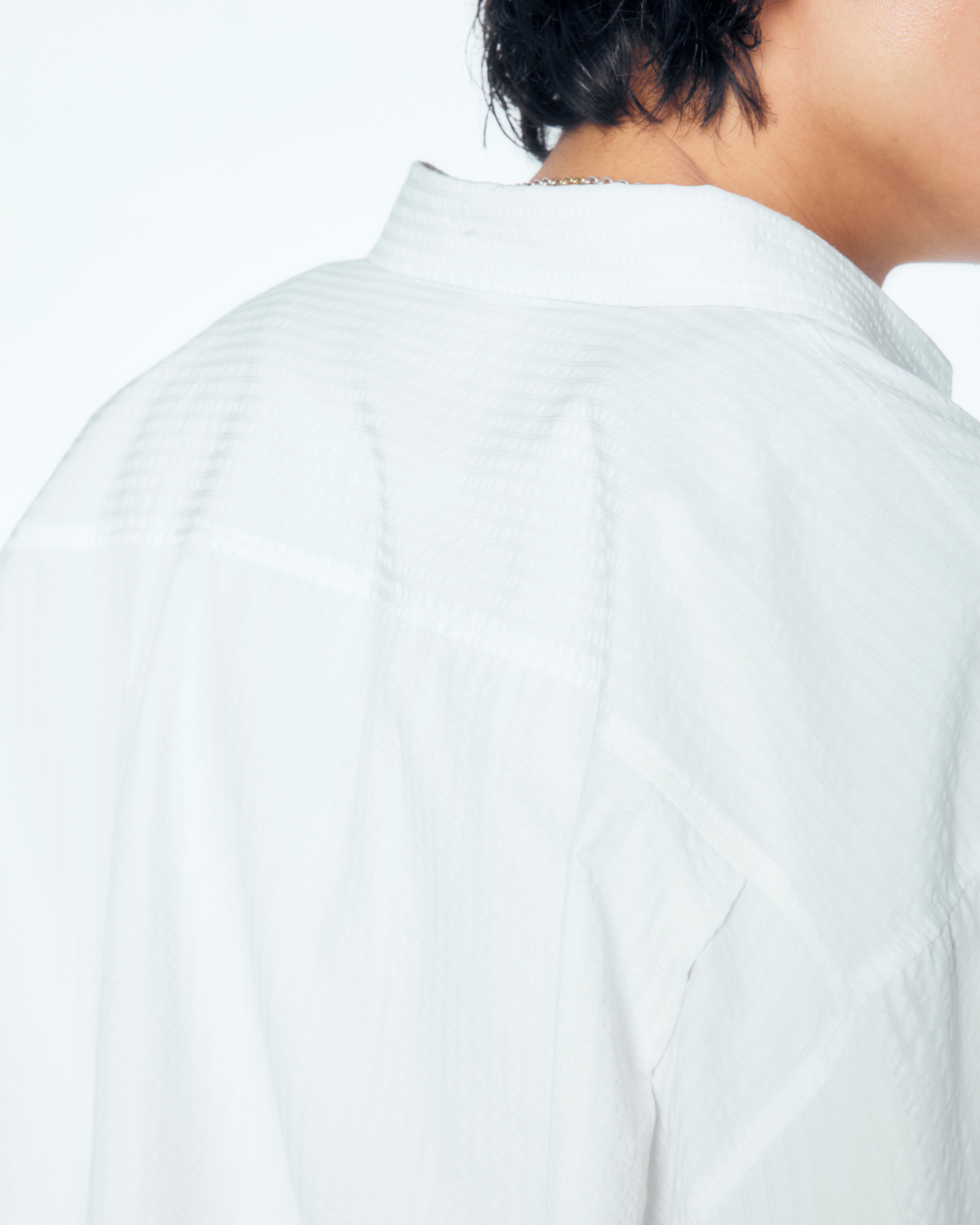 3/20 20:00発売【CS】CROPPED STRIPE BUTTON UP SHIRT