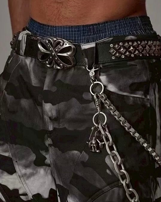【DND4DES】Studded Plate Buckle Belt