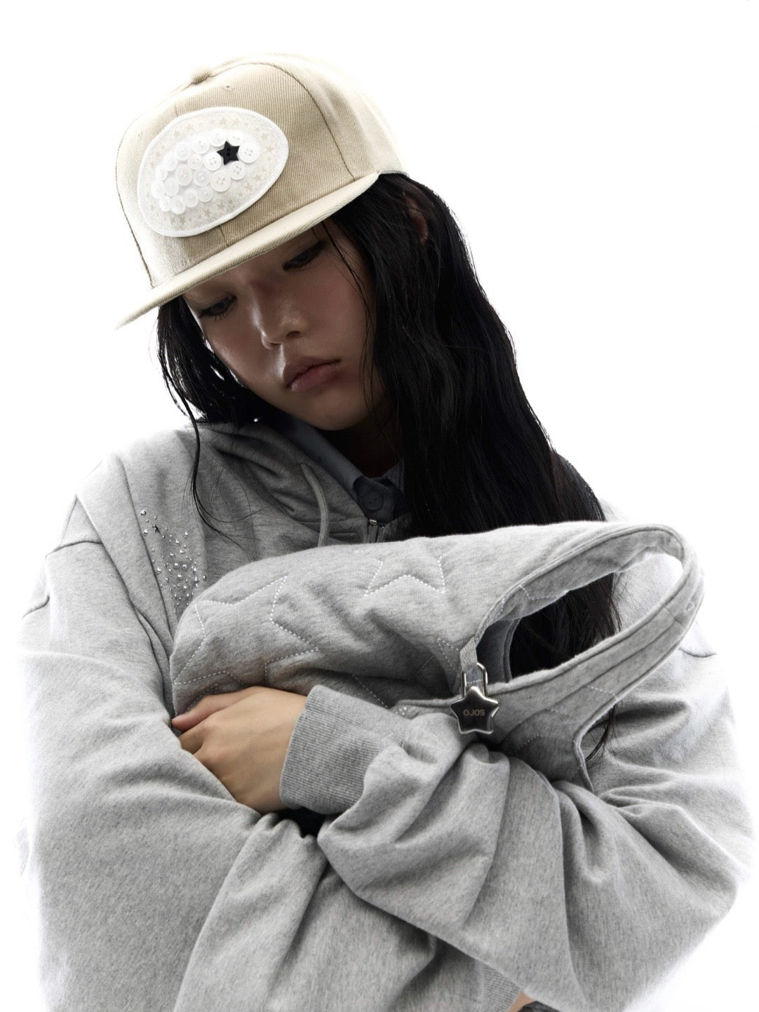 【OJOS】Starquilt padded Hobo Bag