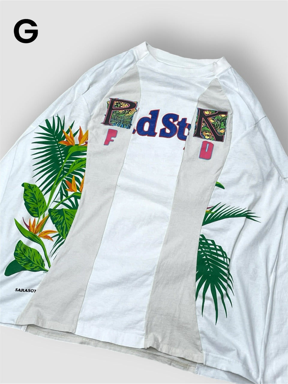 【Re +】cutting switch long sleeve (white)
