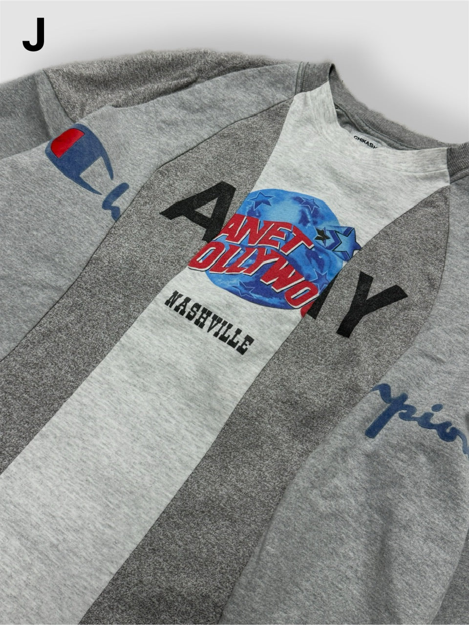 【Re +】cutting switch long sleeve (gray)