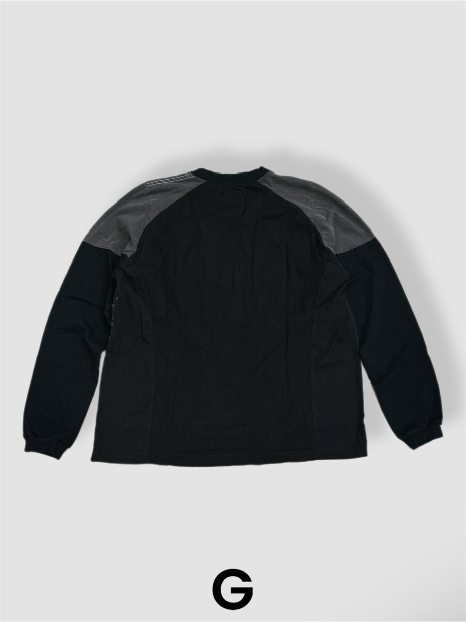 【Re +】cutting switch long sleeve (black)