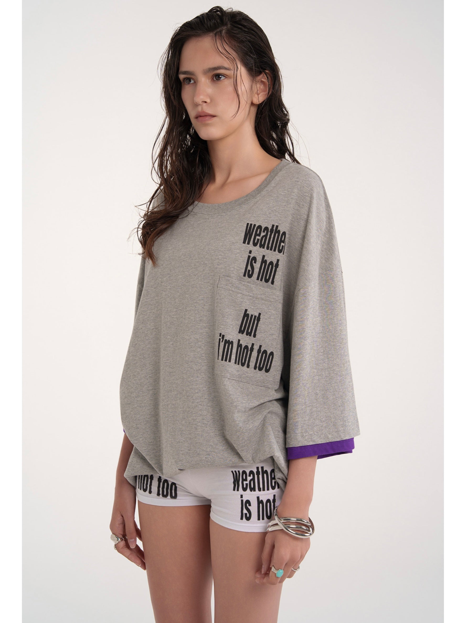【ESC STUDIO】two sleeve hot t-shirt