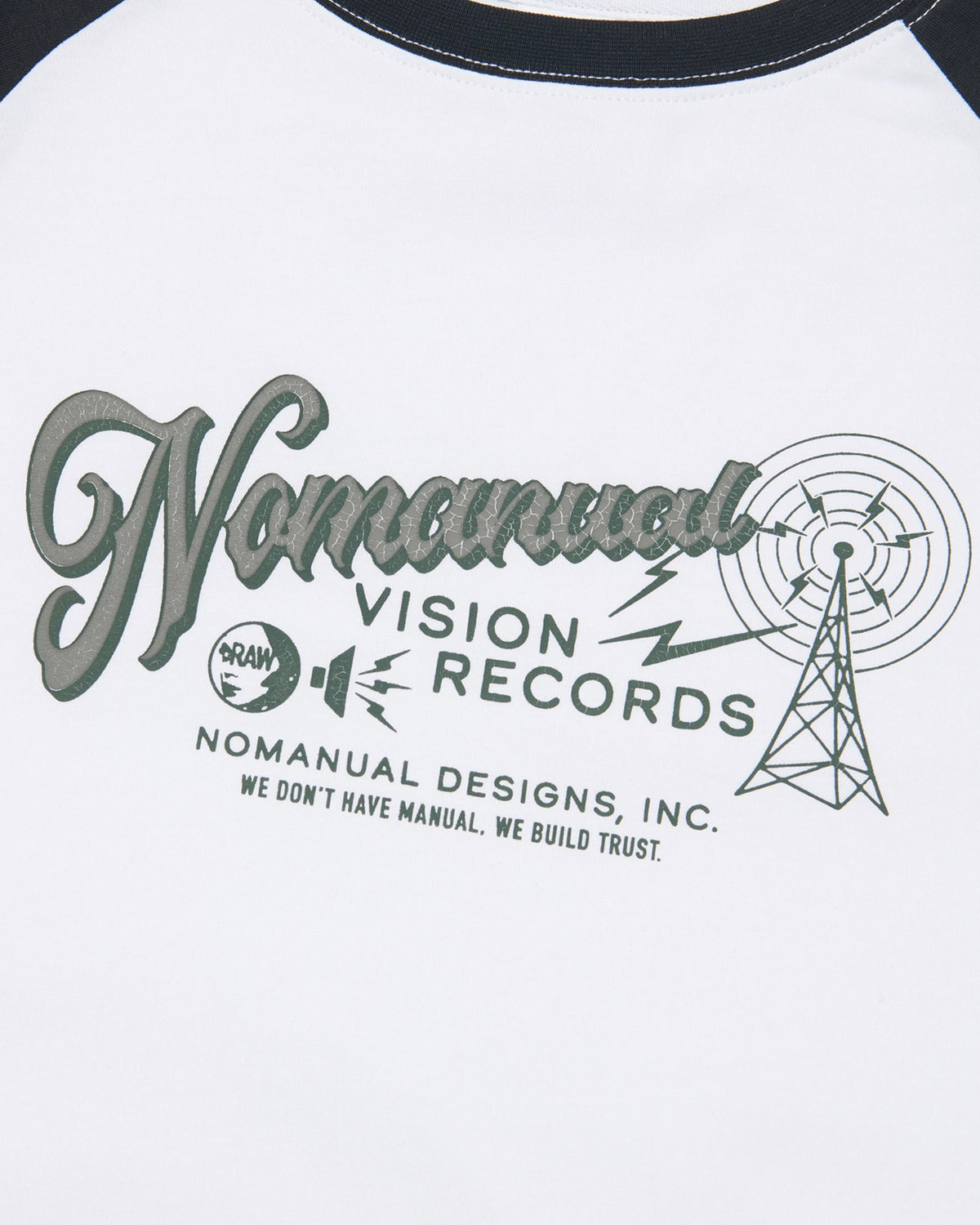 【NOMANUAL】VISION RECORDS RAGLAN LONG SLEEVE TEE