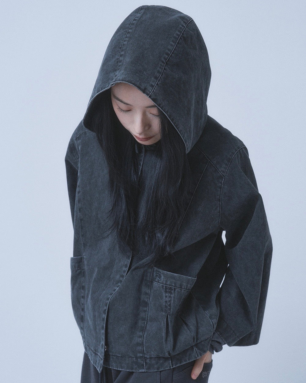 【TUOMIO】WASHED CAPE JACKET