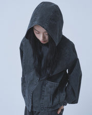 【TUOMIO】WASHED CAPE JACKET